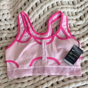 Nike Women's Light Pink and Hot Pink Sports Bra